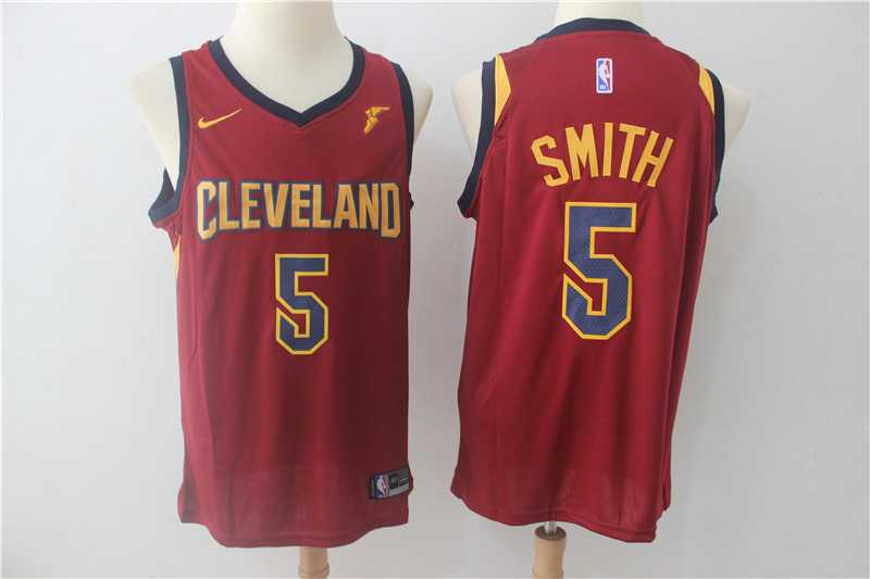 Nike Cleveland Cavaliers #5 J.R. Smith Red Swingman Jersey